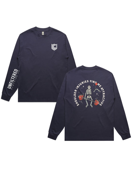 SHOULDER INJURIES FIND ME ATTRACTIVE LONG SLEEVE TEE