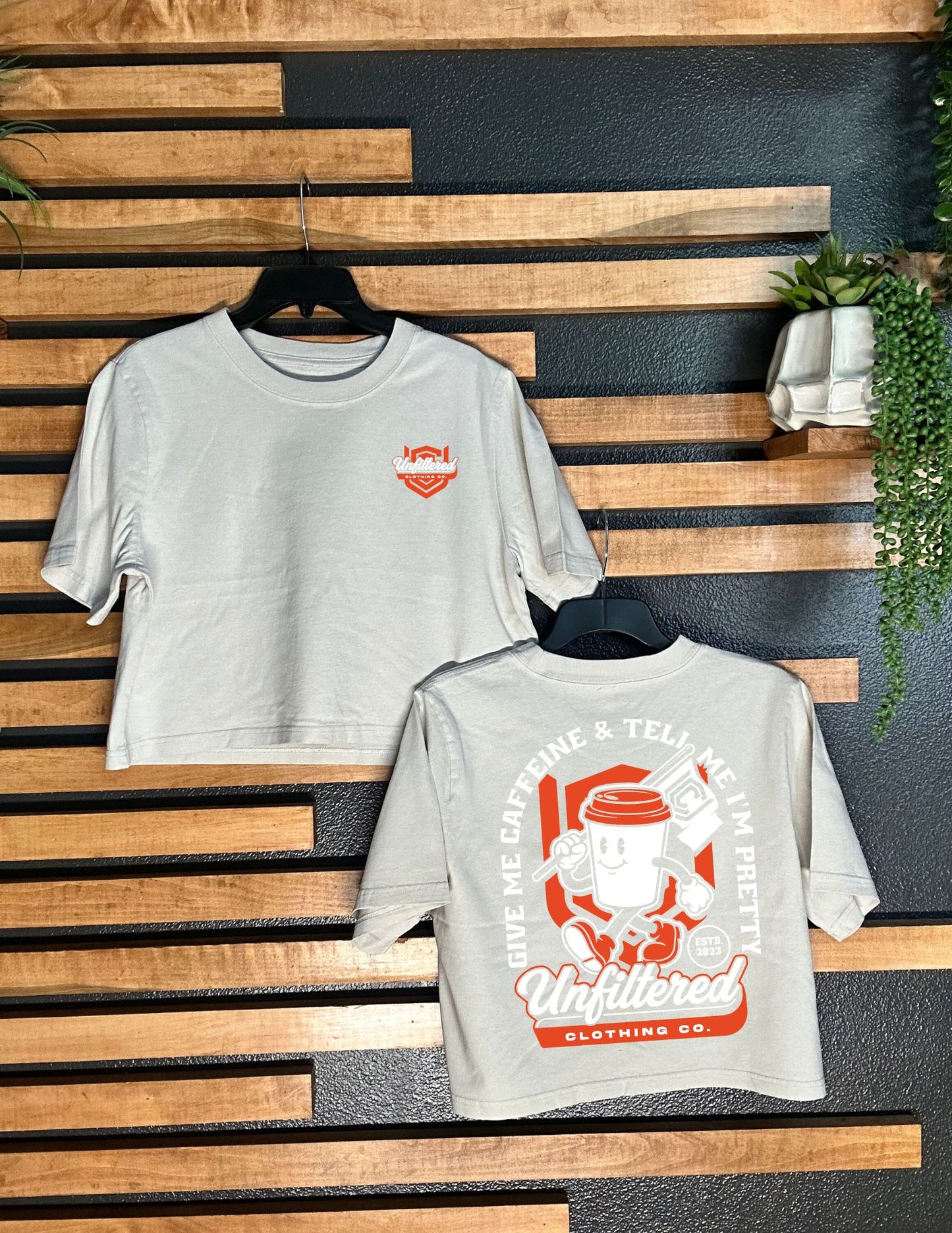 GIVE ME CAFFEINE CROP TEE