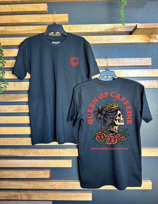 QUEEN OF CAFFEINE UNISEX TEE