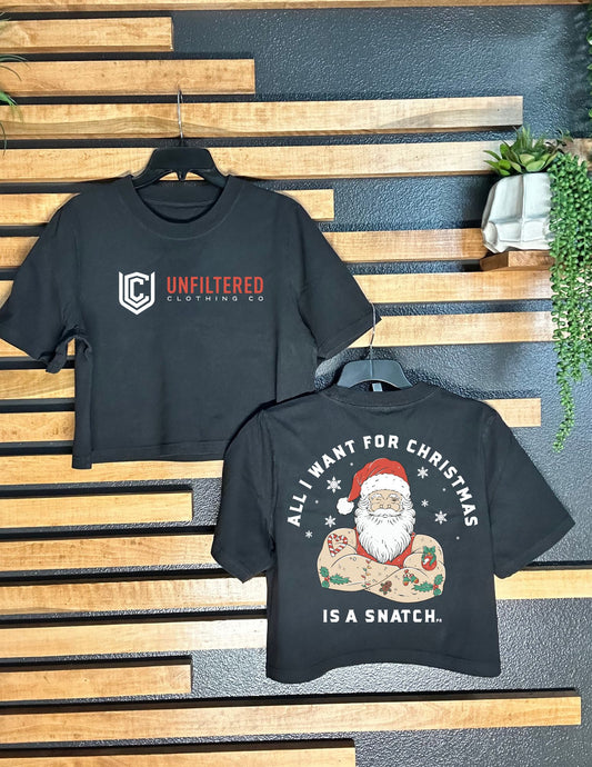 ALL I WANT FOR CHRISTMAS CROPPED TEE