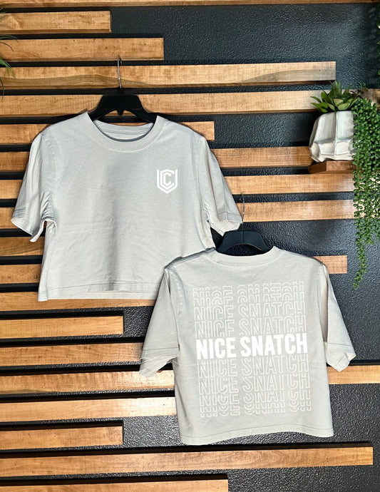NICE SNATCH CROPPED TEE
