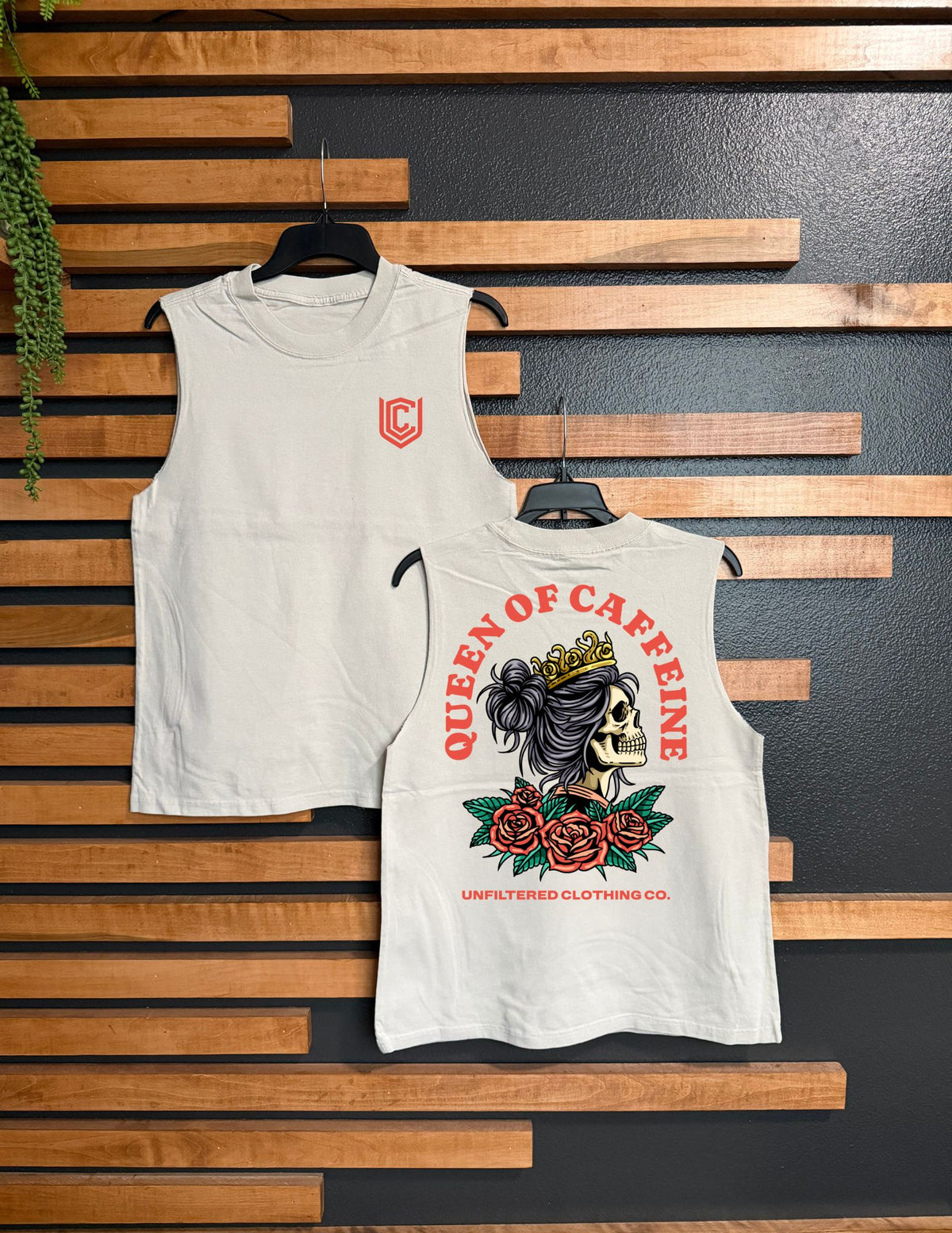 QUEEN OF CAFFEINE MUSCLE TANK-MENS