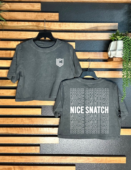NICE SNATCH CROPPED TEE