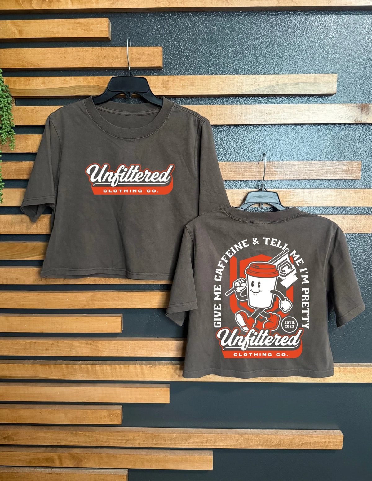 GIVE ME CAFFEINE CROP TEE