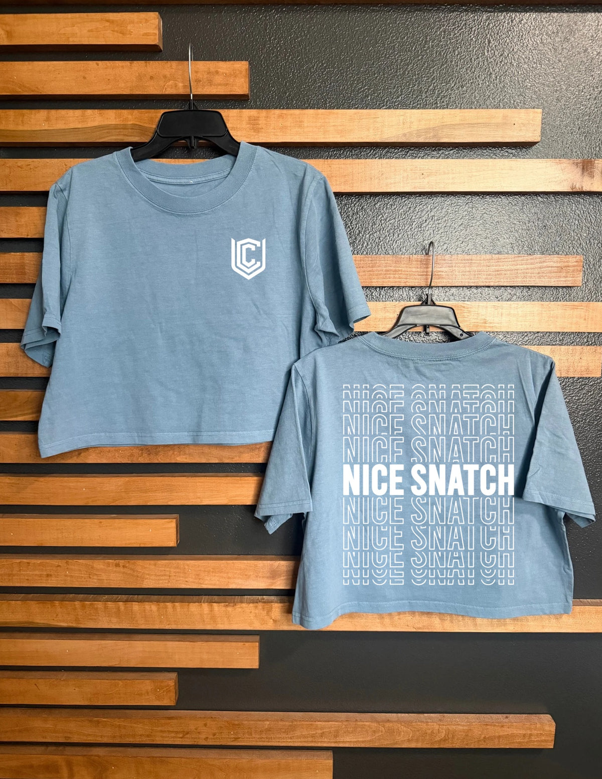 NICE SNATCH CROPPED TEE