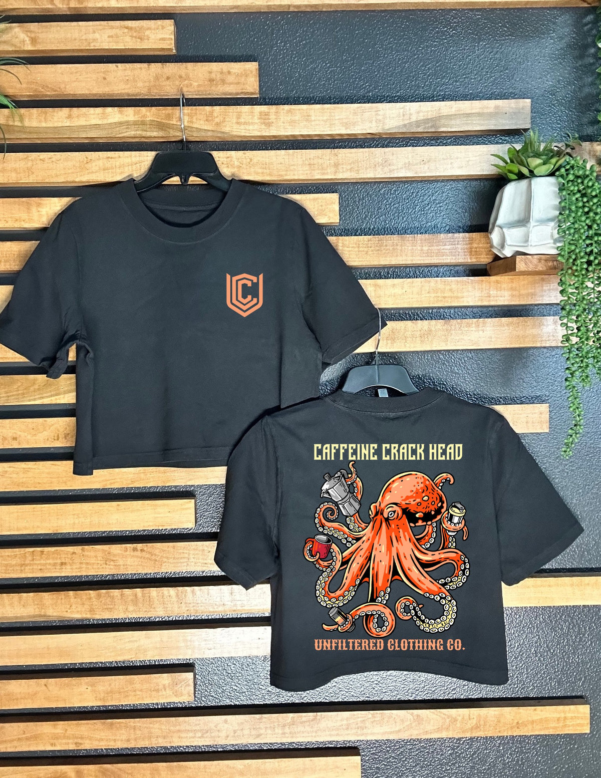 CAFFEINE CRACK HEAD CROPPED TEE