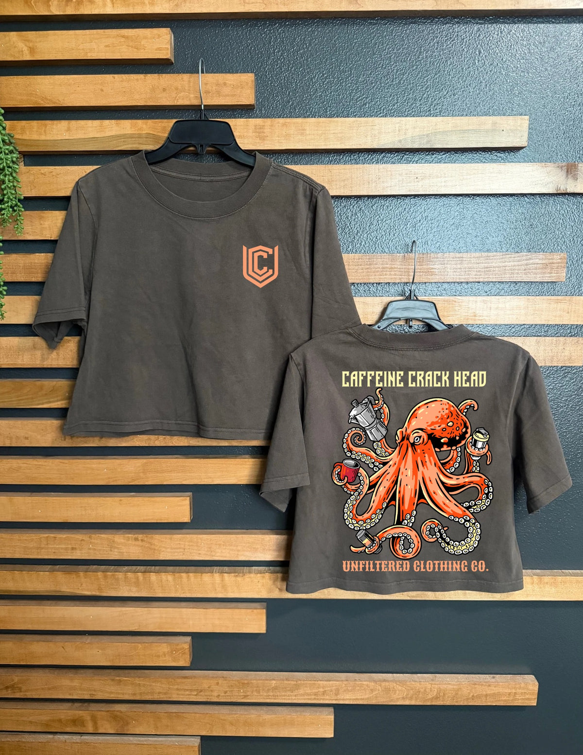 CAFFEINE CRACK HEAD CROPPED TEE