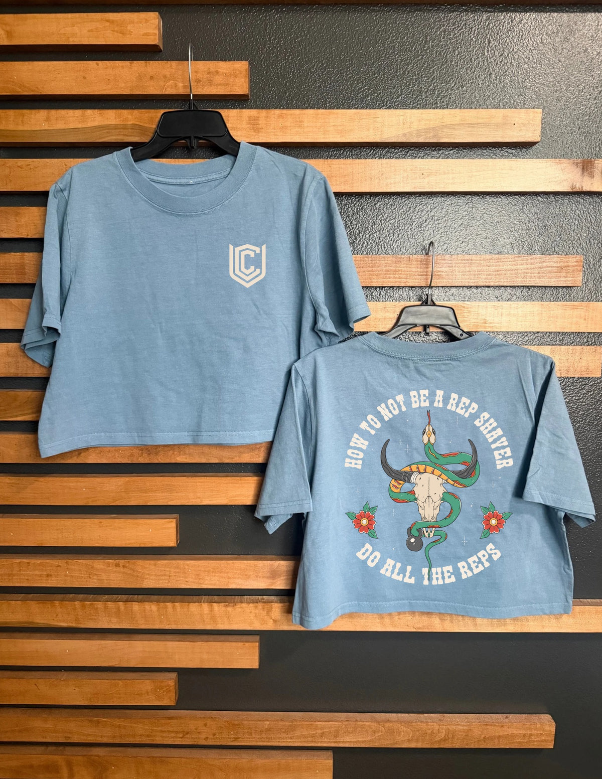 REP SHAVER WOMENS CROPPED TEE