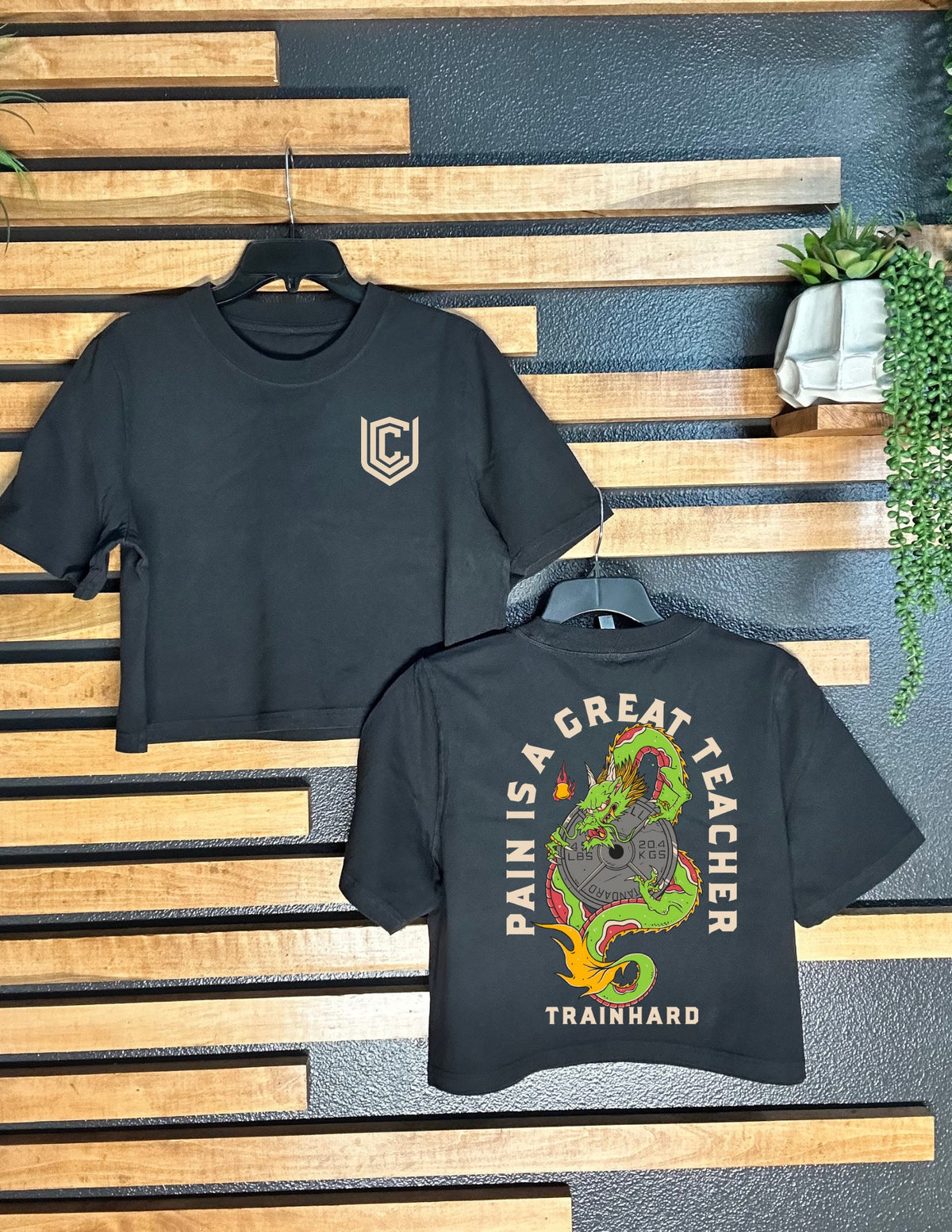 PAIN IS A GREAT TEACHER CROPPED TEE
