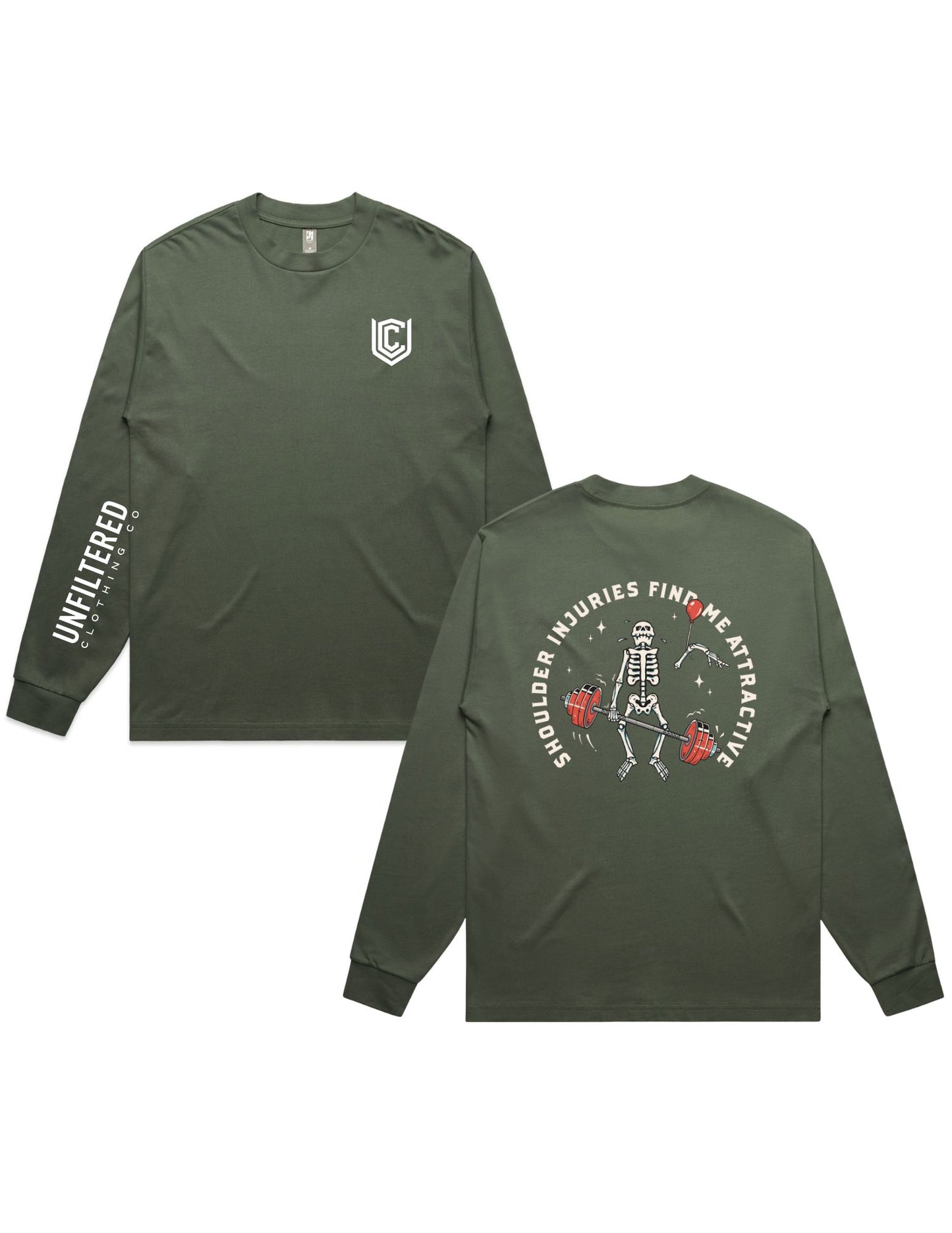 SHOULDER INJURIES FIND ME ATTRACTIVE LONG SLEEVE TEE