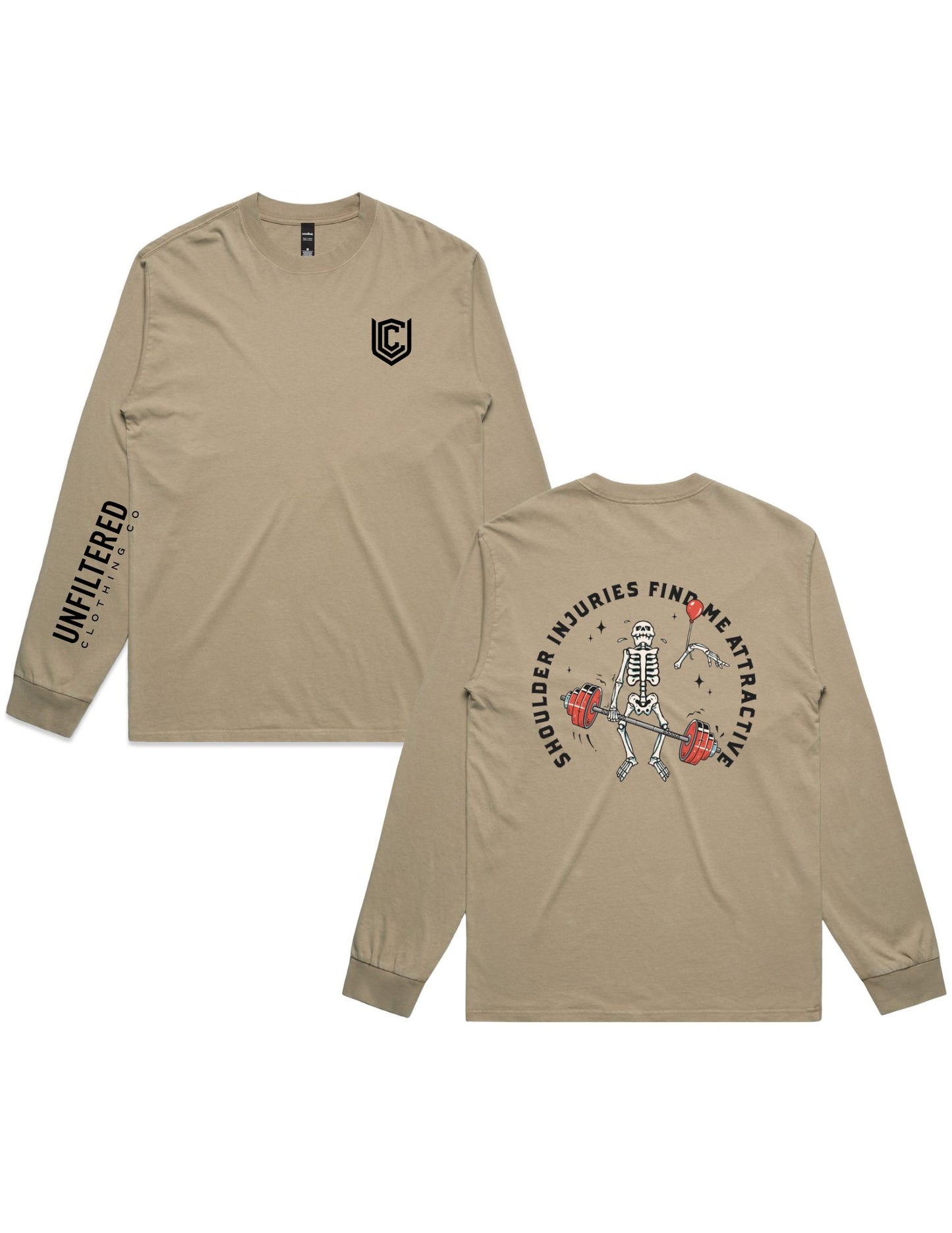 SHOULDER INJURIES FIND ME ATTRACTIVE LONG SLEEVE TEE