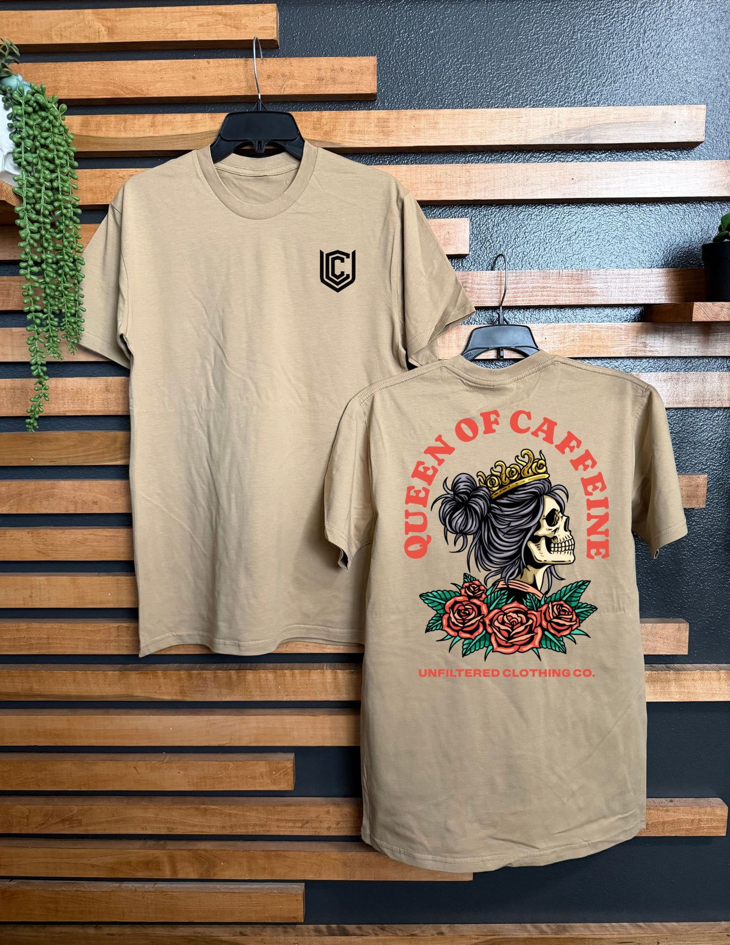 QUEEN OF CAFFEINE UNISEX TEE