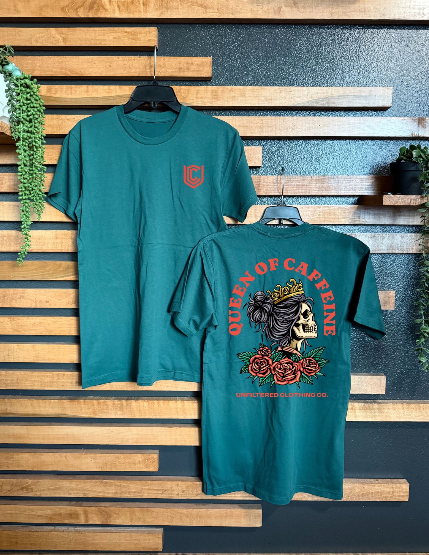 QUEEN OF CAFFEINE UNISEX TEE