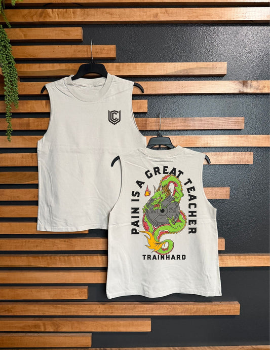 PAIN IS A GREAT TEACHER MUSCLE TANK