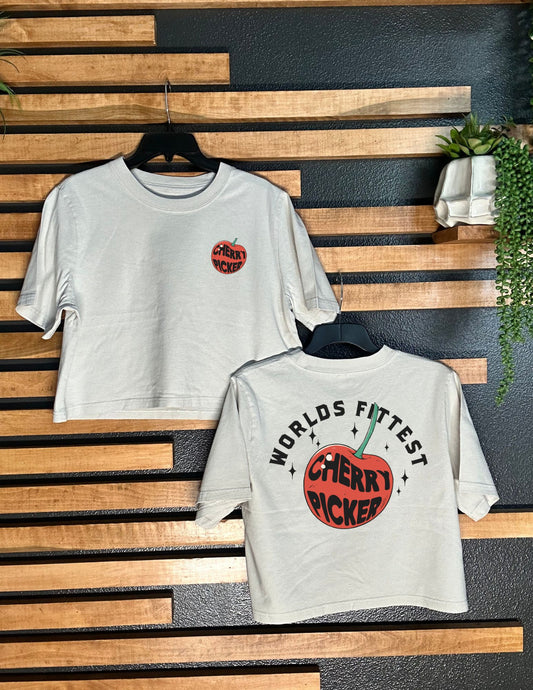 CHERRY PICKER CROPPED TEE