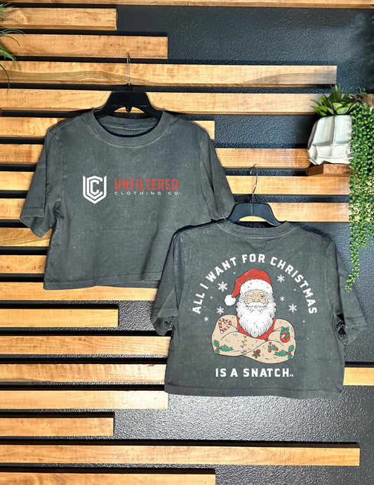 ALL I WANT FOR CHRISTMAS CROPPED TEE