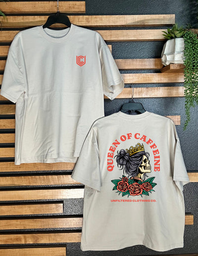 Queen of Caffeine Oversized Tee
