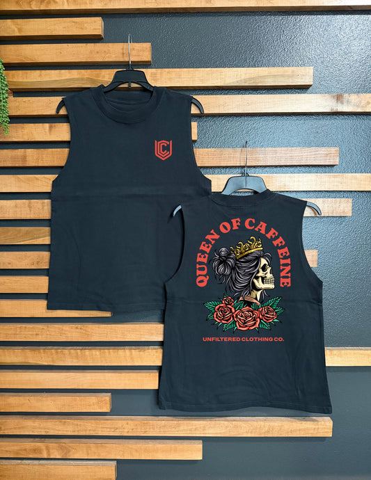 QUEEN OF CAFFEINE MUSCLE TANK-MENS