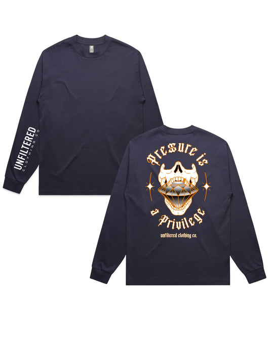 PRESSURE IS A PRIVILEGE LONG SLEEVE TEE