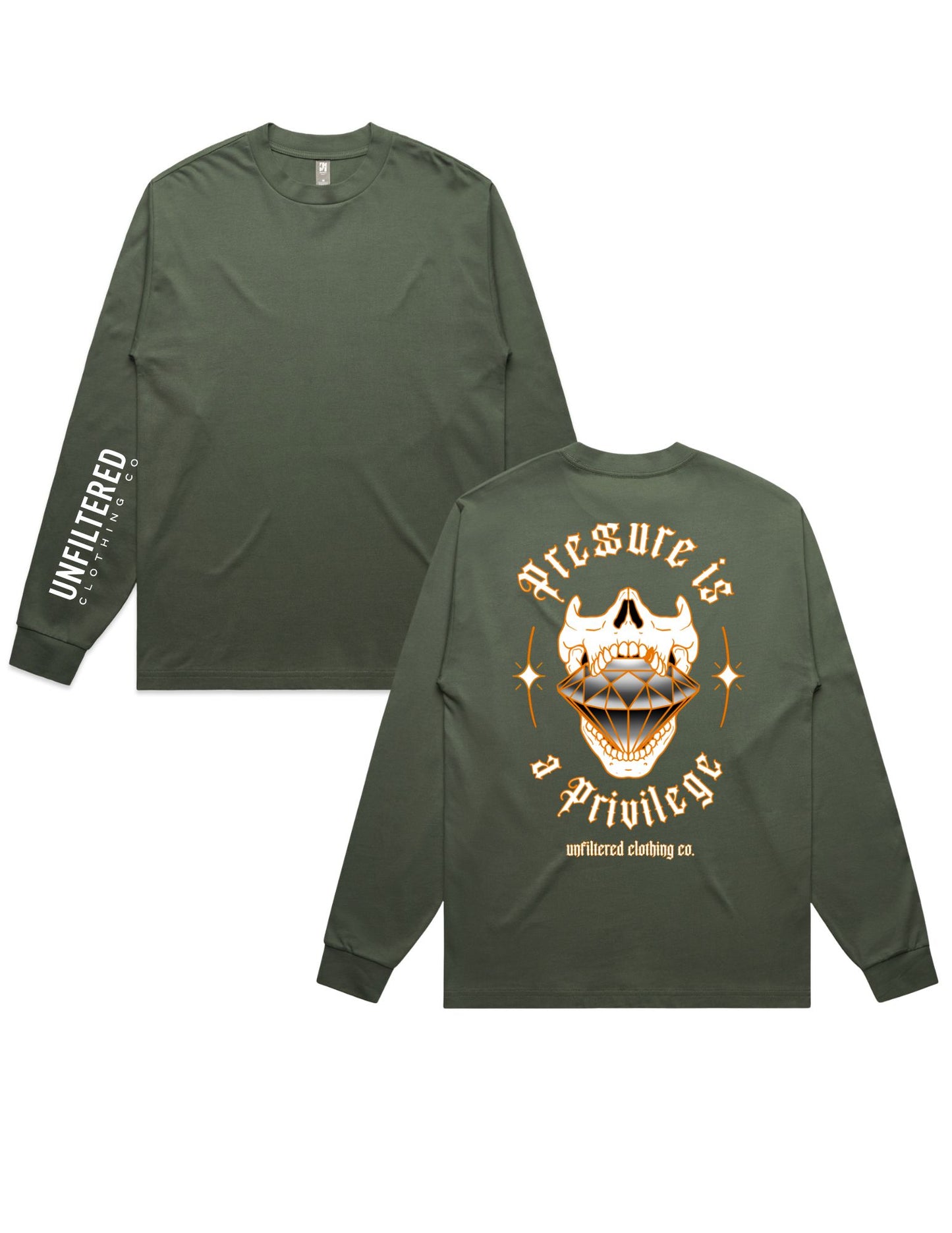 PRESSURE IS A PRIVILEGE LONG SLEEVE TEE