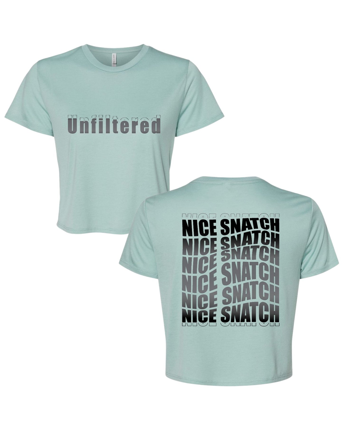 NICE SNATCH WOMENS CROPPED TEE