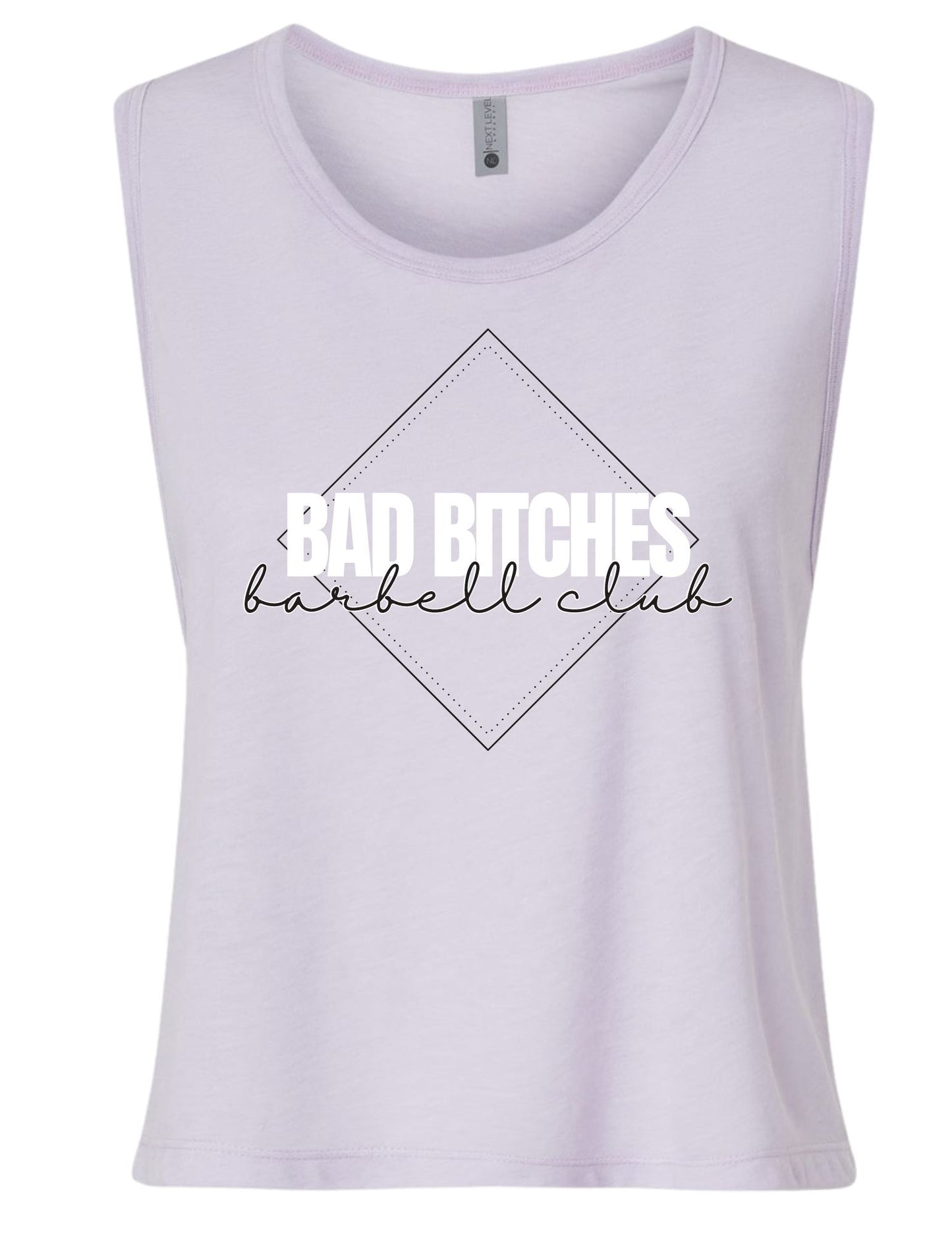 BAD BITCHES BARBELL CLUB CROPPED TANK