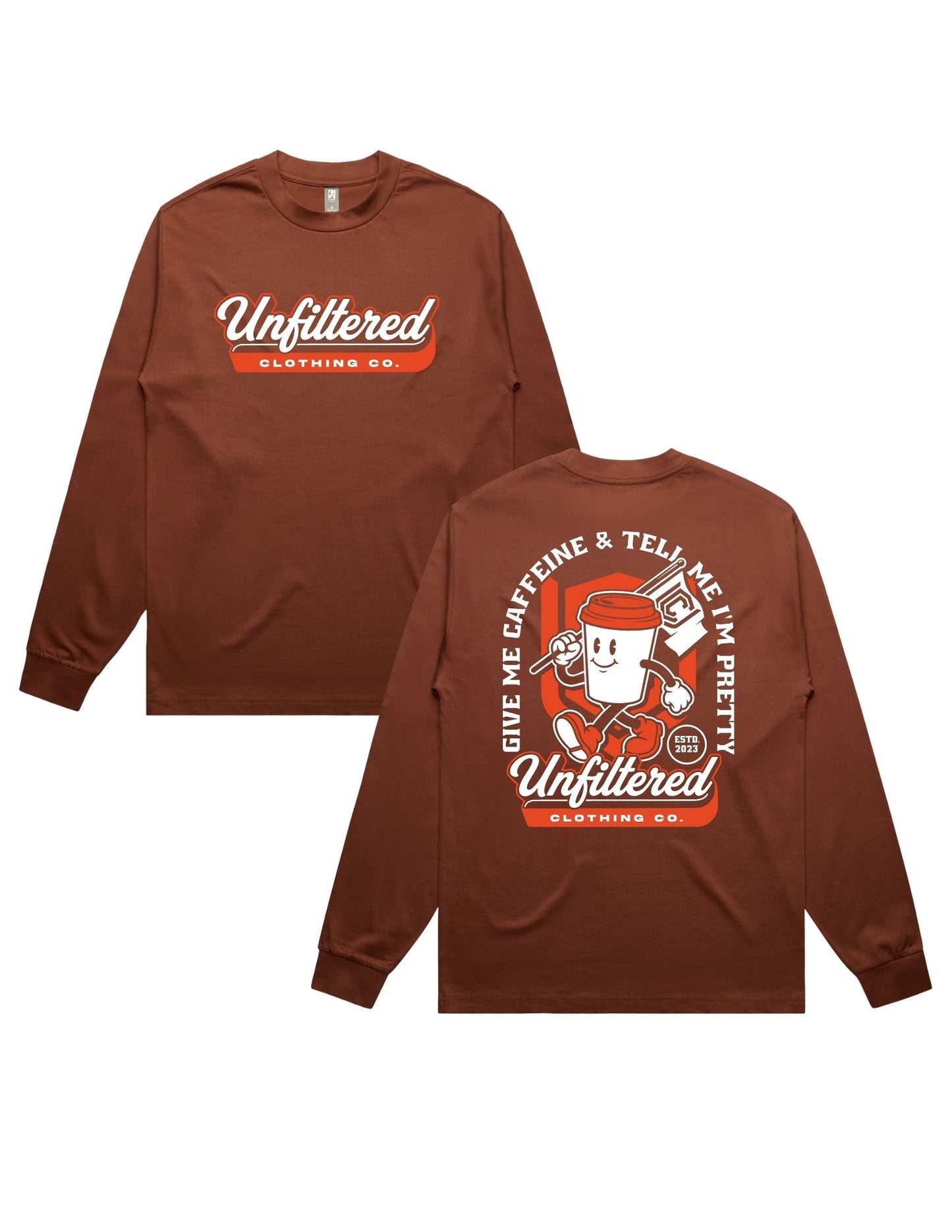 GIVE ME CAFFEINE LONGSLEEVE TEE