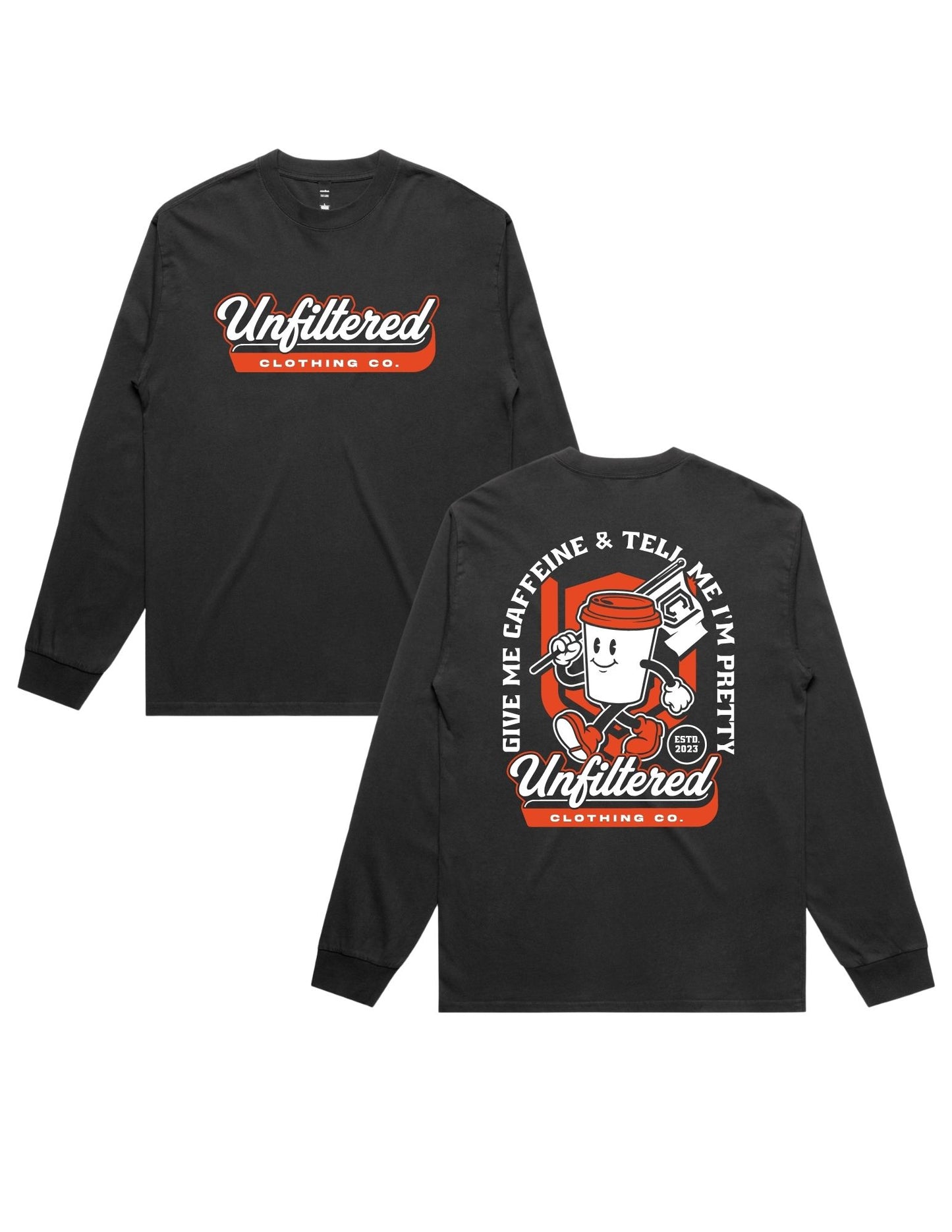 GIVE ME CAFFEINE LONGSLEEVE TEE