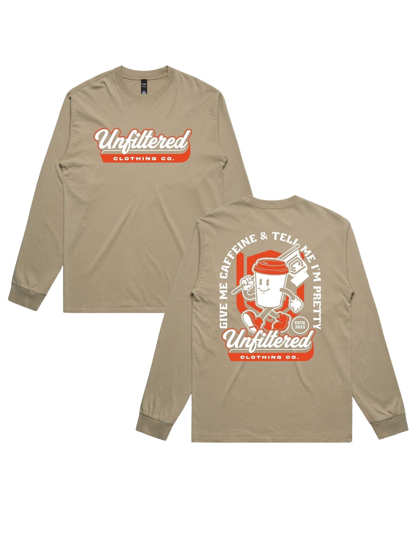 GIVE ME CAFFEINE LONGSLEEVE TEE