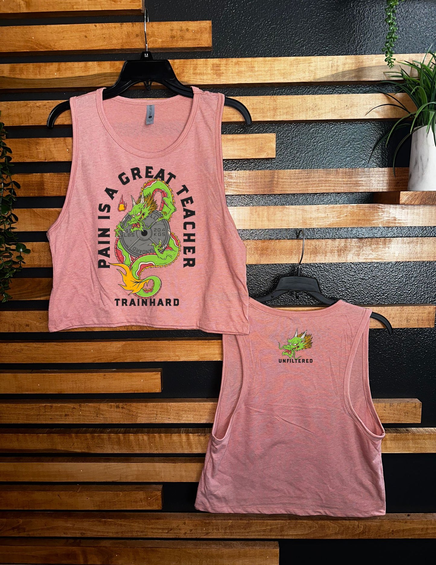 PAIN IS A GREAT TEACHER CROP TANK